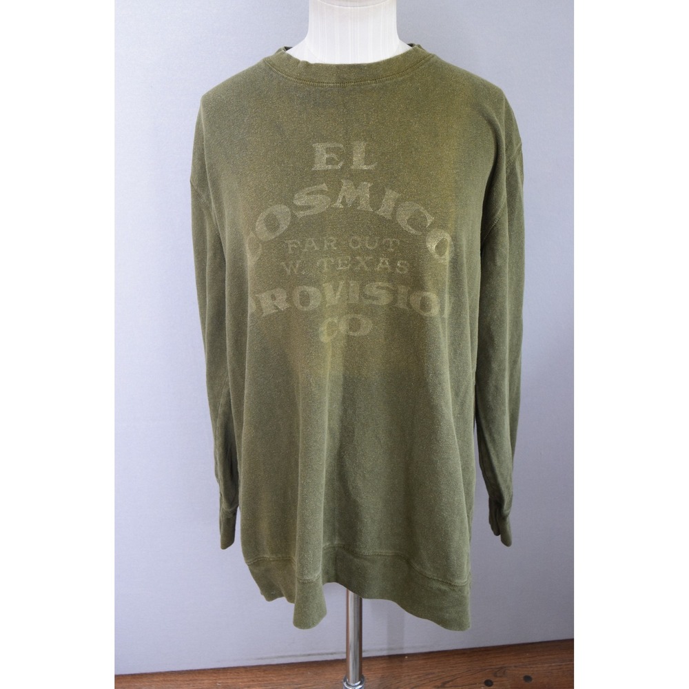 Jungmaven El Cosmico Sweatshirt XL Olive Green Hemp Cotton Graphic Womens